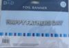 Picture of silver Happy Fathers Day Foil Banner 1.5 Metres Fathers day Banner NEW