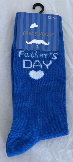 Picture of blue Fathers Day Socks Happy Fathers Day Socks UK 7-11 NEW