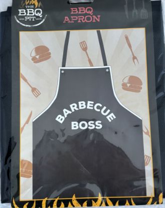 Picture of Novelty Fathers day Gift  Black BBQ Apron Barbecue Boss NEW