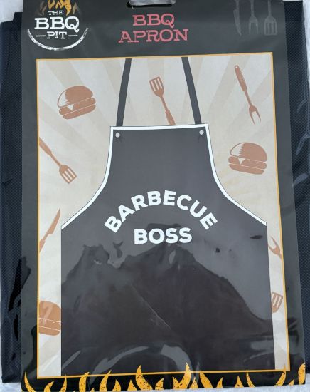 Picture of Novelty Fathers day Gift  Black BBQ Apron Barbecue Boss NEW