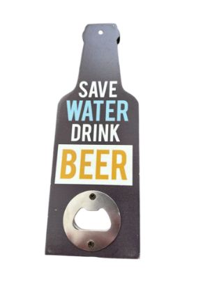 Picture of Novelty fathers day gift Wooden Beer Bottle Opener  save water drink wine NEW