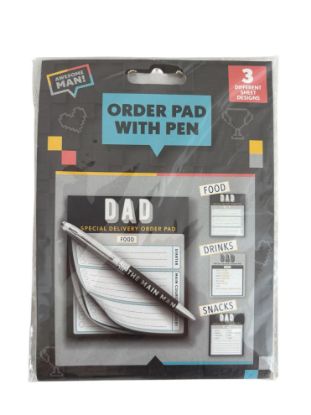 Picture of Fathers Day gift Order Pad with pen drinks snacks etc NEW