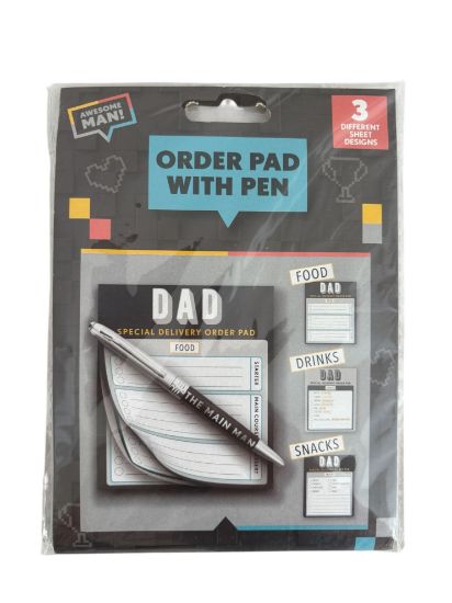Picture of Fathers Day gift Order Pad with pen drinks snacks etc NEW