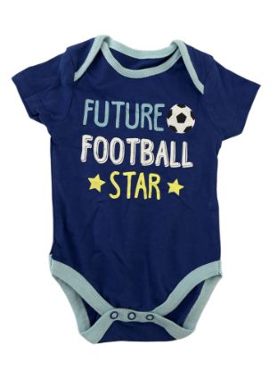 Picture of Boys Baby Suit Sleep Vest Romper 3-6 months FUTURE FOOTBALL STAR