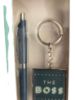 Picture of Fathers Day Gift THE BOSS Pen & Metal Keyring Gift Set  Boxed Gift pen and keyring set