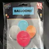 Picture of 12 x fathers day balloons pink happy fathers day blue white orange