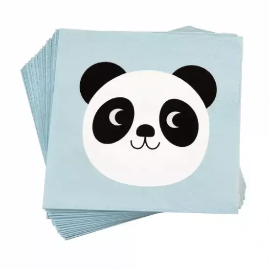 Picture of 20 x miko the panda paper napkins panda napkins cocktail size 25 cm × 25 cm