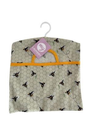 Picture of Bumblebee Fabric Clothes Peg Bag with Hanger