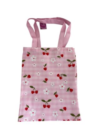 Picture of summer tote fruit bag beautiful tote bag cherry design Pink
