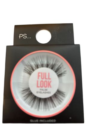 Picture of PS false eyelashes 'FULL LOOK' blueish full look on back boxglue included Boxed full look eyelashes