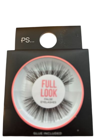 Picture of PS false eyelashes 'FULL LOOK' blueish full look on back boxglue included Boxed full look eyelashes