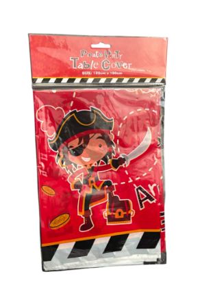Picture of Pirate TableCloth pirate party table cover pirate table cloth bright Red NEW