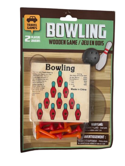 Picture of Wooden Travel Game -bowling Game for 2 people BOXED