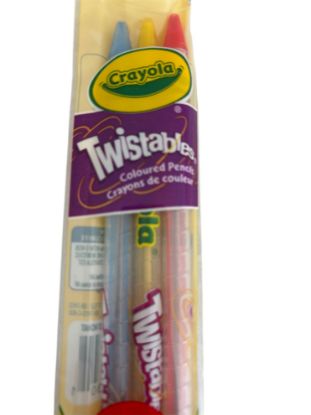 Picture of 3 x Crayola Twistables Colouring pencils Blue Red and Yellow