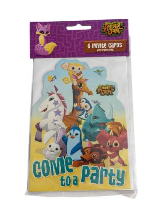 Picture of 6 x Animal Jam Party Invitations Invite Cards & Envelopes