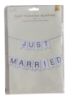 Picture of Just Married Bunting Wedding Bunting Flags 2 metres silver foil letters NEW