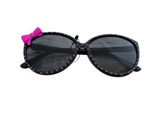 Picture of Girls black  spotted sunglasses with pink bow NEW
