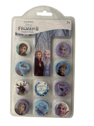 Picture of 10 x disney frozen rubbers erasers frozen erasers pack