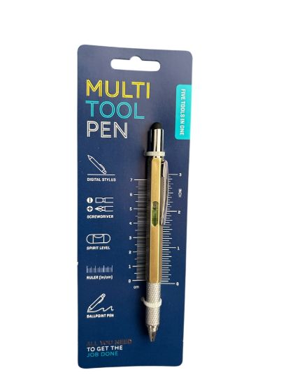 Picture of MULTI TOOL PEN Screwdriver Stylus Ruler Spirit Level 5 in 1 NEW fathers day gift