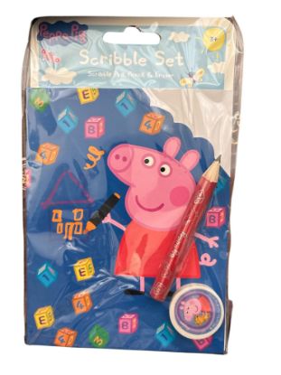 Picture of Peppa Pig Scribble Set - Notepad Pencil & Eraser - Stationery Party Bag Filler