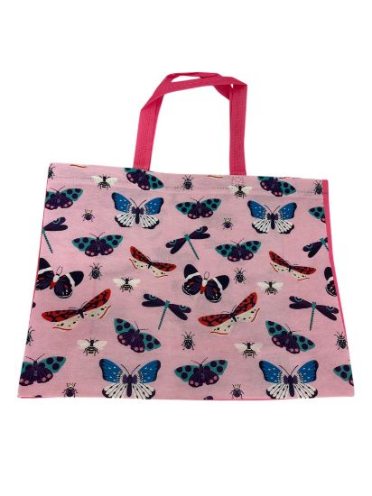 Picture of Beautiful Butterflies  TOTE SPRING Tote Bag NEW large Tote Pink with butterfly design