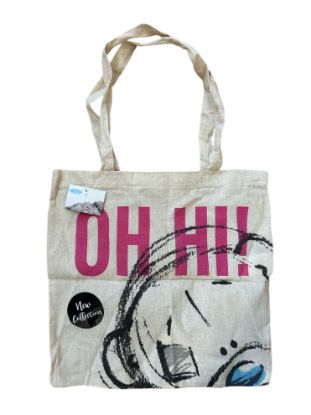 Picture of Tatty Teddy Canvas Tote Bag NEW "OH Hi!" Design tatty Teddy bag