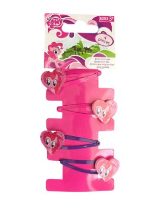Picture of My Little Pony Hair Clips X 4 kids girls Snap Hair clips Accessories Pink