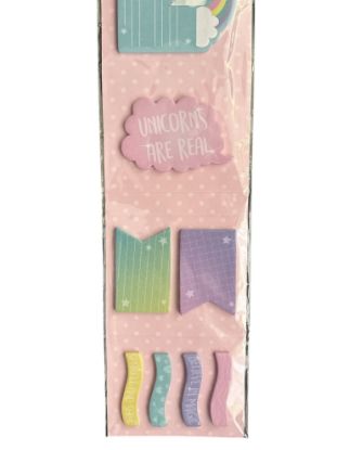 Picture of Unicorn Design Die Cut Note Set  NEW 8 designs sticky notes set