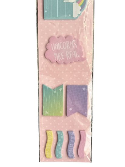 Picture of Unicorn Design Die Cut Note Set  NEW 8 designs sticky notes set