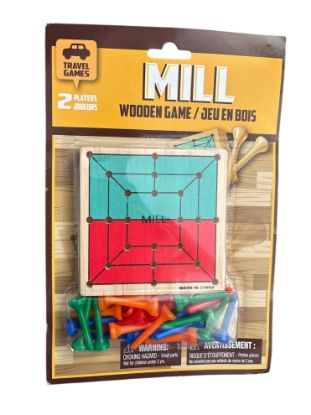 Picture of Wooden Travel Game - Mill Peg Game for 2 people BOXED