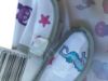 Picture of sealife baby bib mermaid starfish jellyfish white with pink purple plastic NEW
