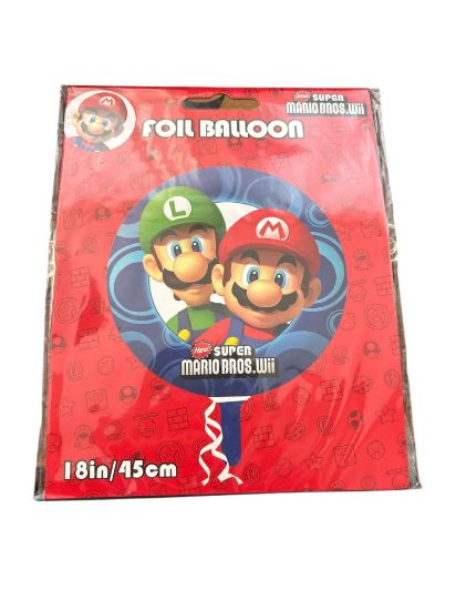 Picture of Super Mario FOIL BALLOON Mario & Luigi Round Foil Helium Balloon