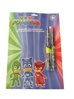 Picture of Pj Masks A4 Marker Colouring Set BOXED new With 4 marker pens
