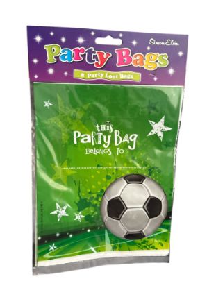 Picture of 8 X Football Loot Bags New Kids Boys Birthday Green Loot football party bags