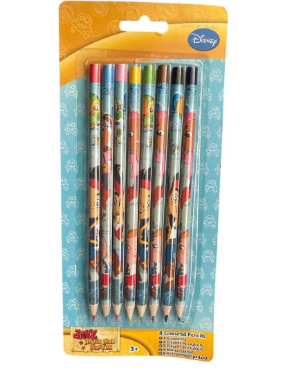Picture of 8 x Disney jake and the neverland pirates colouring pencils crayons Boxed New