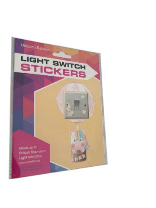 Picture of kids Light Switch Stickers unicorn design Brand New