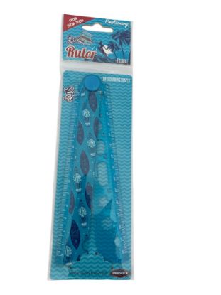Picture of Surfing Stationery 30cm Foldable Stencil Ruler by Emotionery