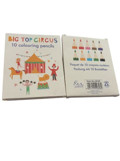 Picture of 10 x BIG TOP CIRCUS COLOURING PENCILS New Boxed