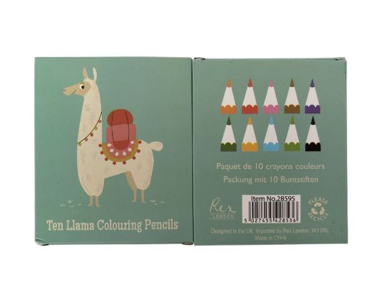 Picture of 10 x Dolly Llama Colouring pencils short colouring pencils Boxed