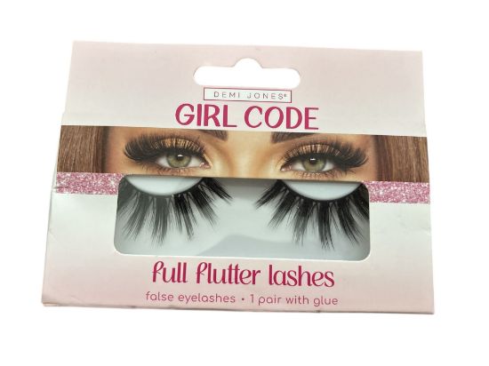 Picture of DEMI JONES FALSE EYELASHES with glue Boxed Girl Code Full Flutter eyelashes