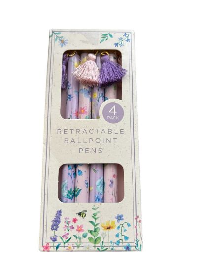 Picture of 4 x Beautiful Pens Boxed set pens with Tassles Retractable Ballpoint Pens
