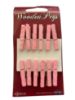 Picture of 12 x pink glitter wooden pegs craft decorative pegs pink glitter design
