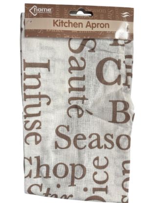 Picture of white Kitchen Cooking Apron Craft Cotton For Men Women's For Baking BBQ