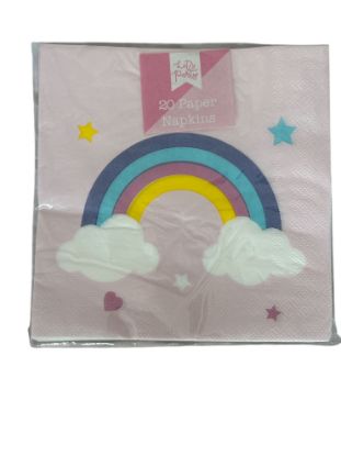 Picture of 20 x RAINBOWS & CLOUDS PARTY Paper napkins rainbow napkins NEW
