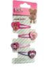 Picture of 4 x lol surprise hair clips with character heart charms