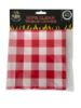 Picture of red gingham check tablecloth table cover wipe clean 137 x 182 cm