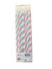 Picture of 20 x Baby Shower Party Blossom Paper Straws blue and pink