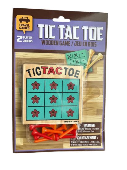 Picture of TIC TAC TOE Mini Wooden Travel  Game New boxed