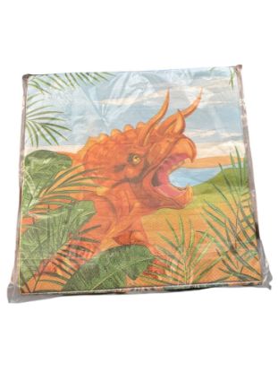Picture of 20 x Dinosaur Paper Napkins 33x33cm - Stegosaurus Dinosaur Napkins NEW