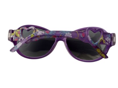Picture of Girls sunglasses Purple with Flowers design  and heart arms
